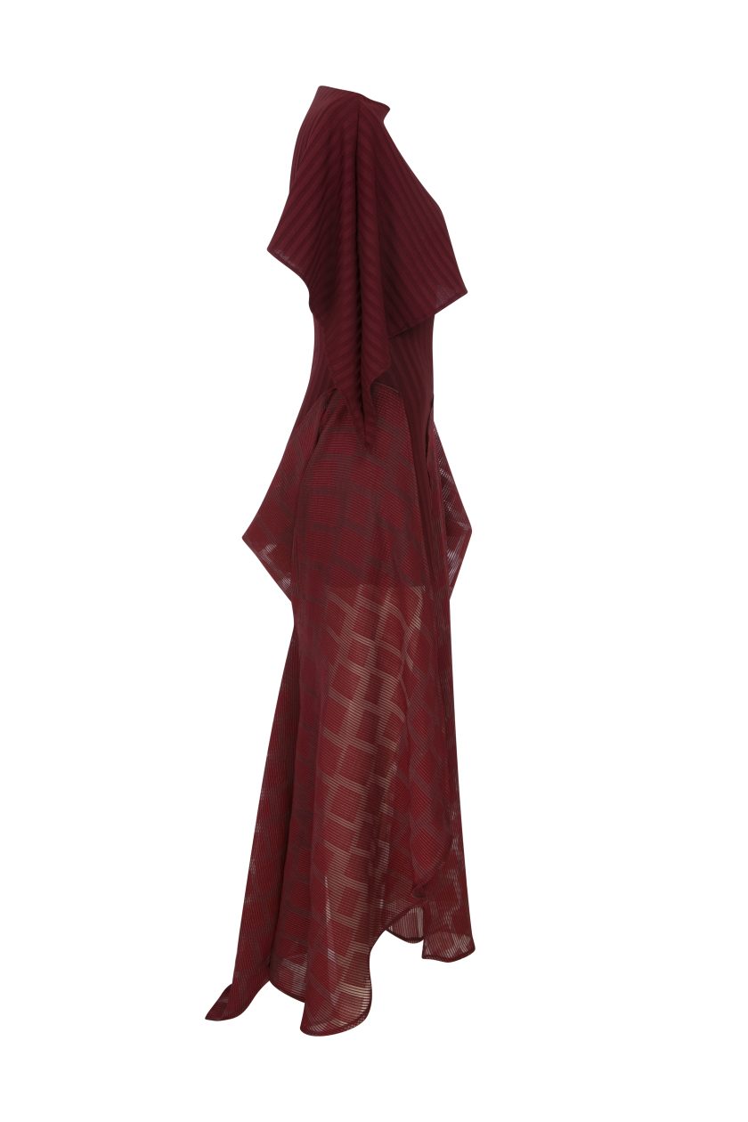 BURGUNDY DRESS